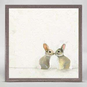 NEW! ANIMAL CANVAS ART CATHY WALTERS BABY BUNNIES 6X6" OOPSY DAISY NEW $37